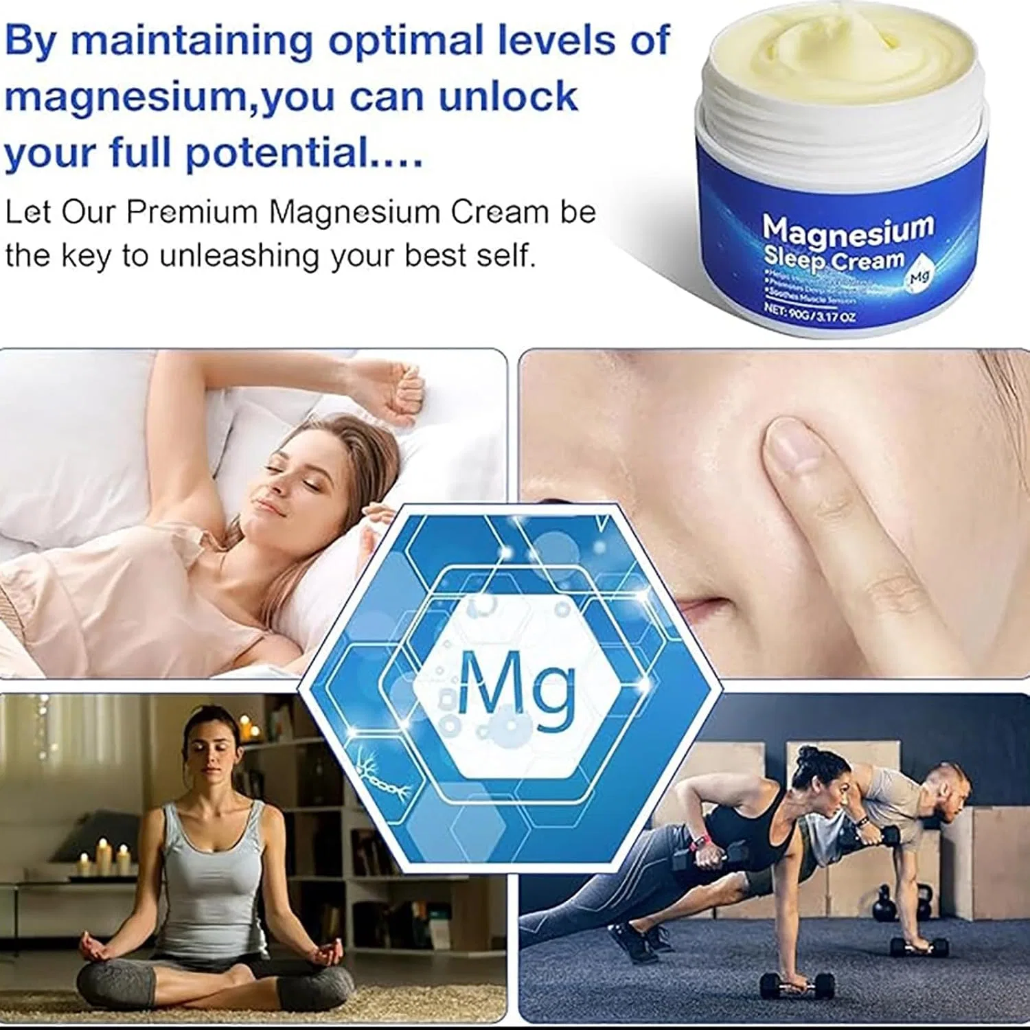 Магниевый крем для тела, Aoseiens, 90 мл, 1 Piece — фото 4