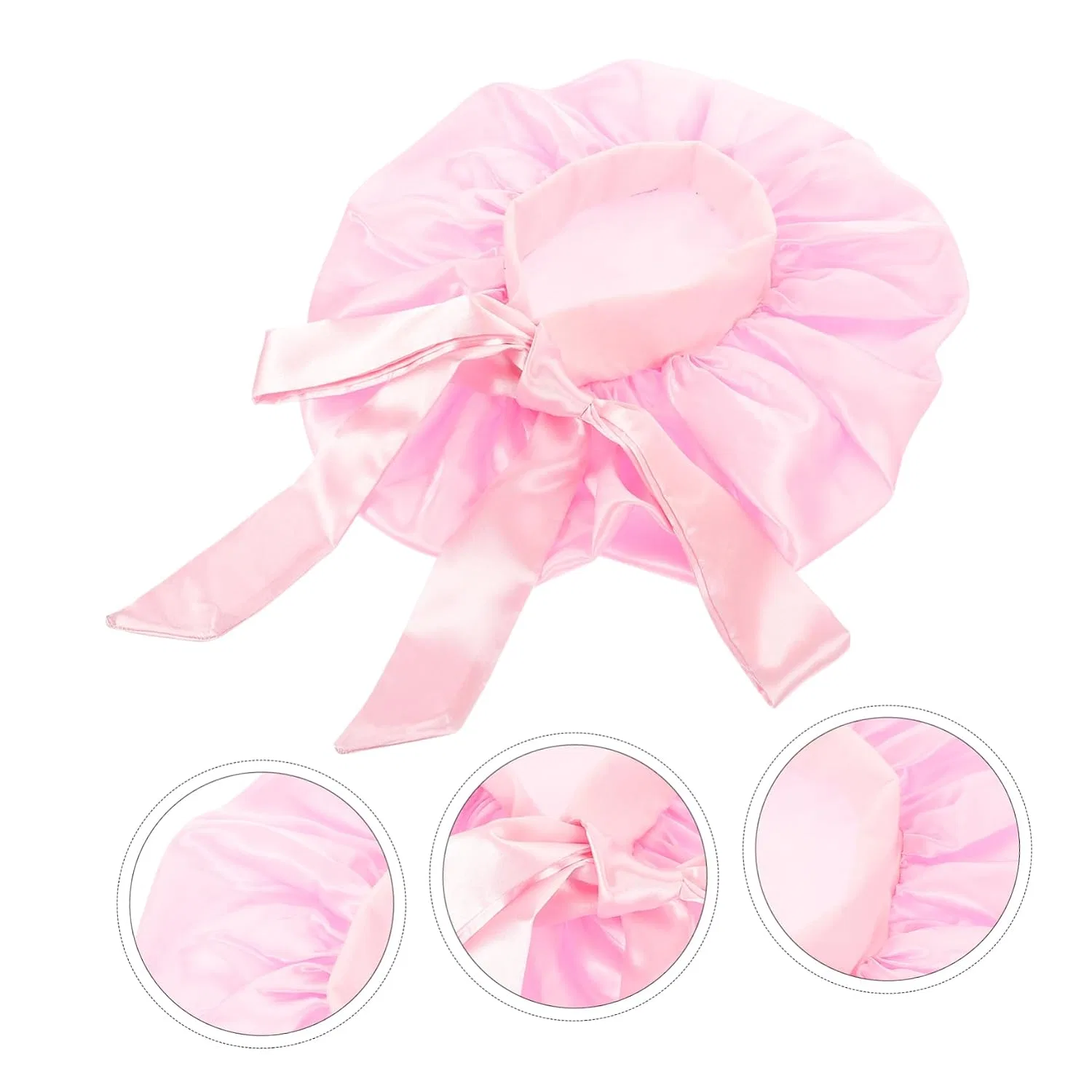 Шапочка для душа 3-Pack Satin, Abaodam, Pink, 30x26x0.5 cm — фото 3