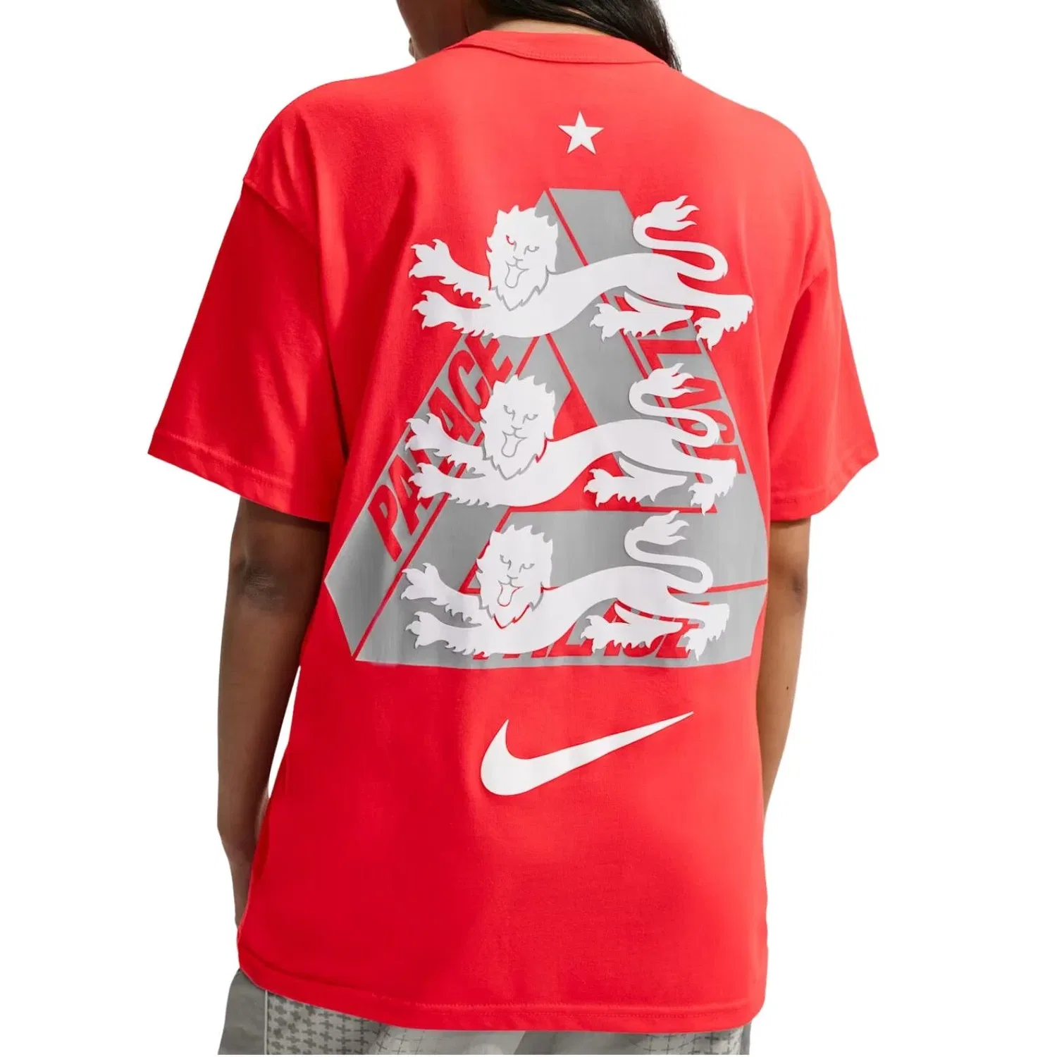 Мужская футболка с принтом Nike x England x Palace Cryoshot Light Crimson, оранжевый — фото 3