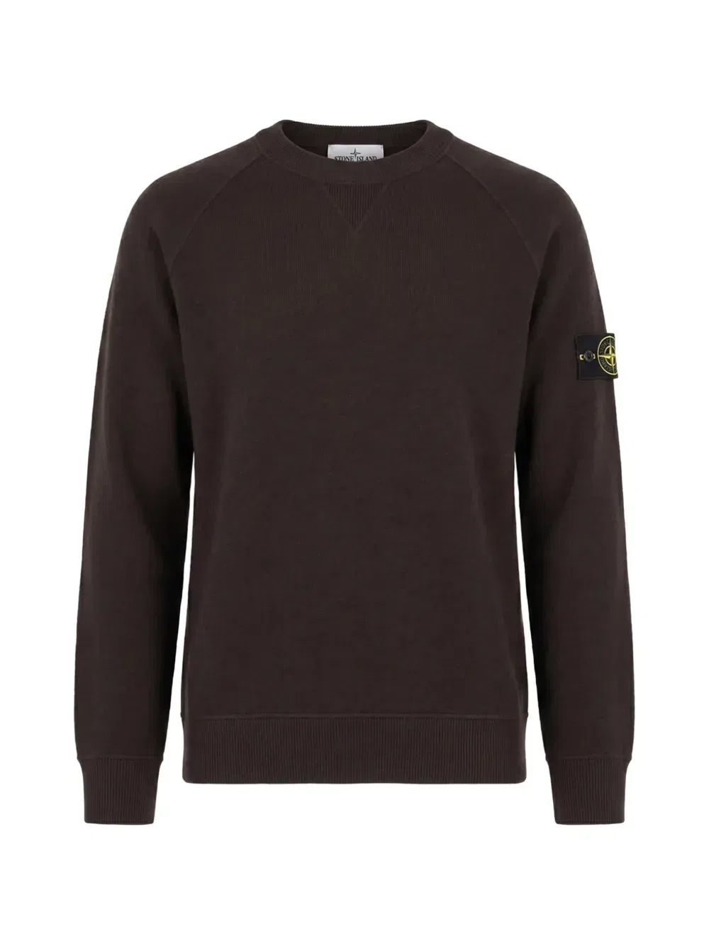 Свитер с логотипом и рукавами реглан Stone Island, коричневый