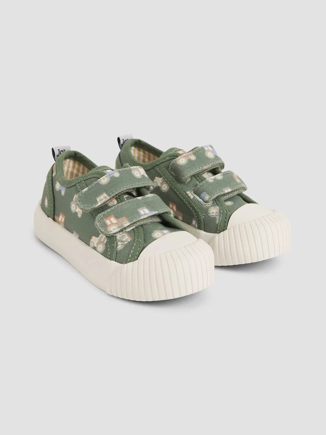 Кеды JoJo Maman Bébé Double Strap Canvas Pumps, хаки