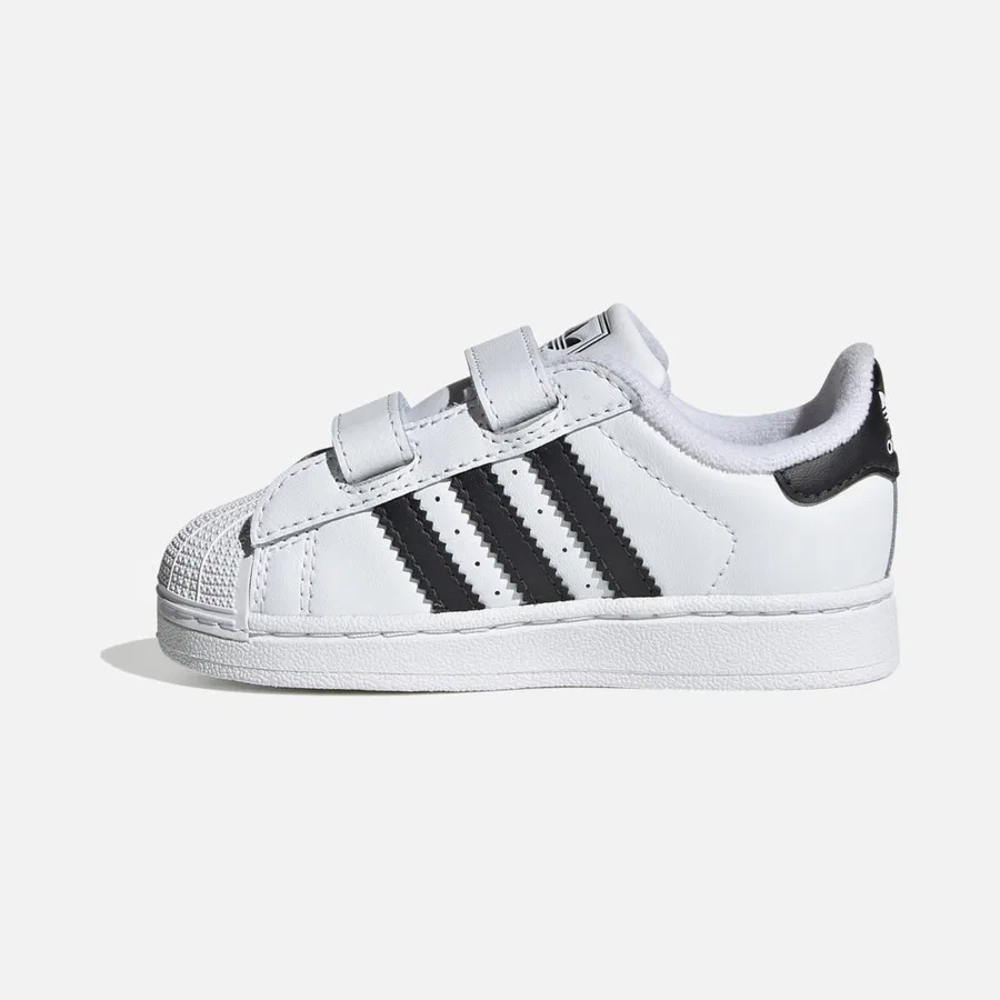 Детские кроссовки с липучкой Originals Superstar II CF Velcro Closure adidas, Белый — фото 2