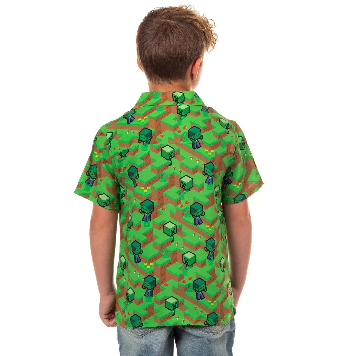 Детская рубашка для мальчиков с принтом The Overworld OppoSuits, Green — фото 2