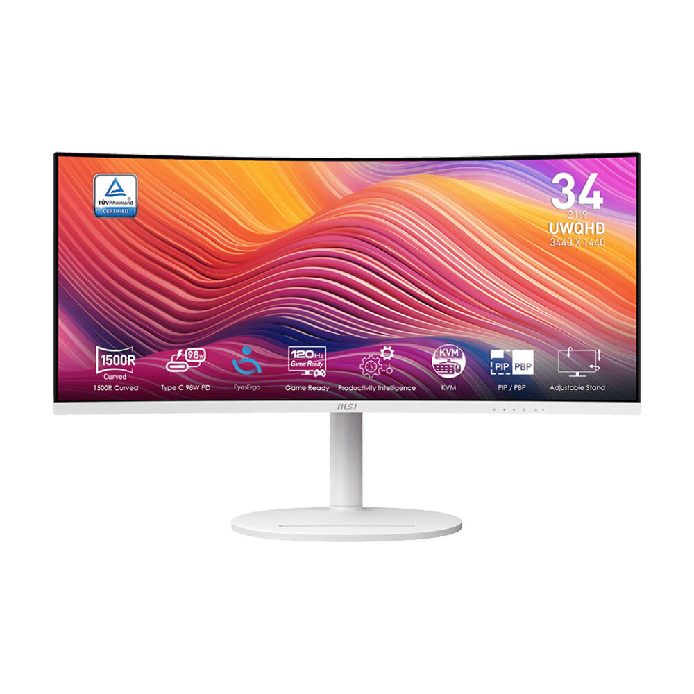 

Монитор MSI Modern MD342CQP, 34", 3440x1440, 120 Гц, VA, белый