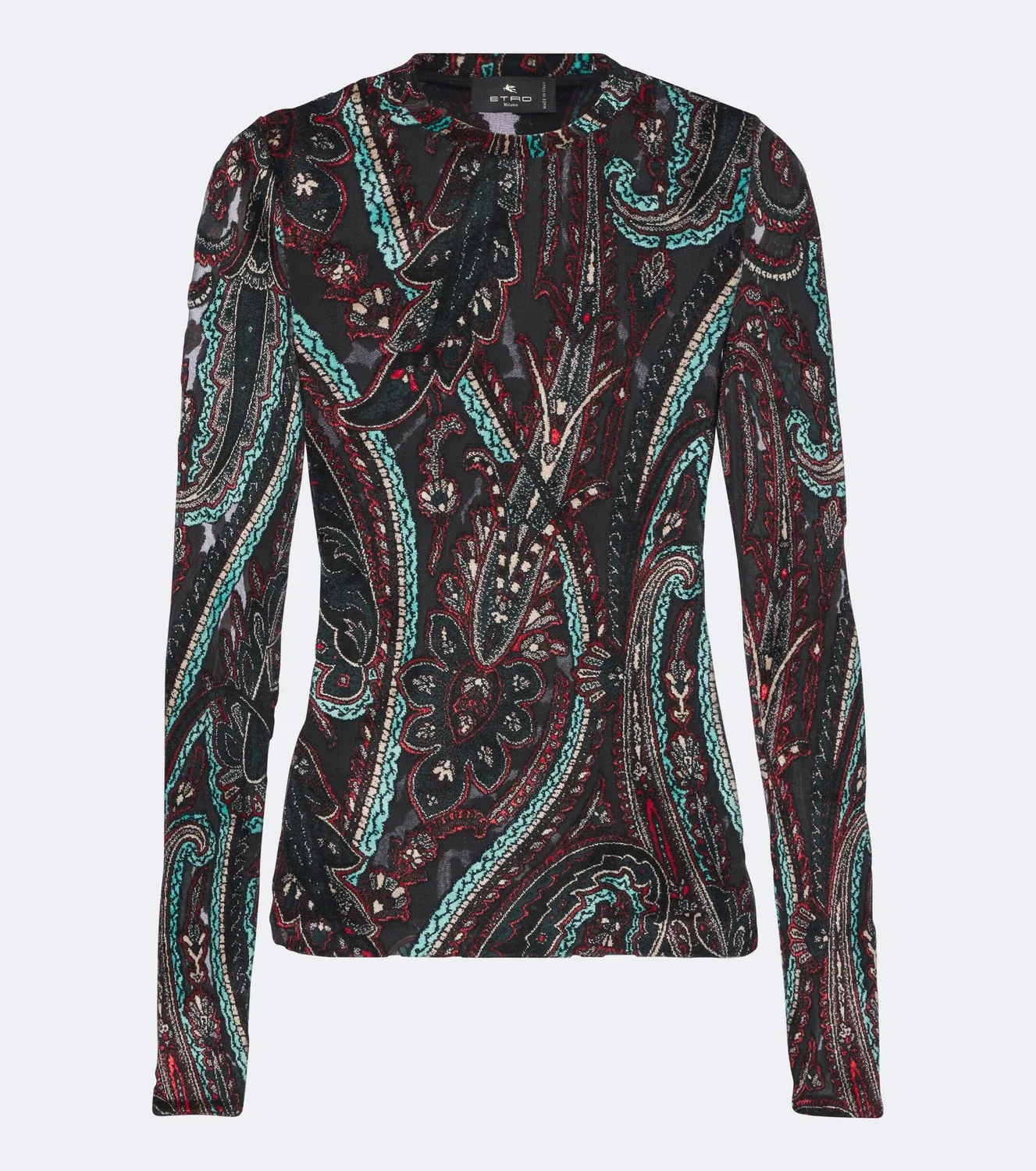 Топ с пейсли Etro, фиолетовый