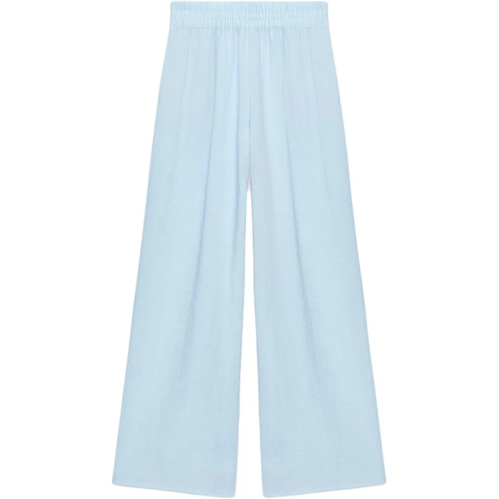 Женские повседневные брюки с широкими штанинами Sky Blue, ZARA, Sky Blue