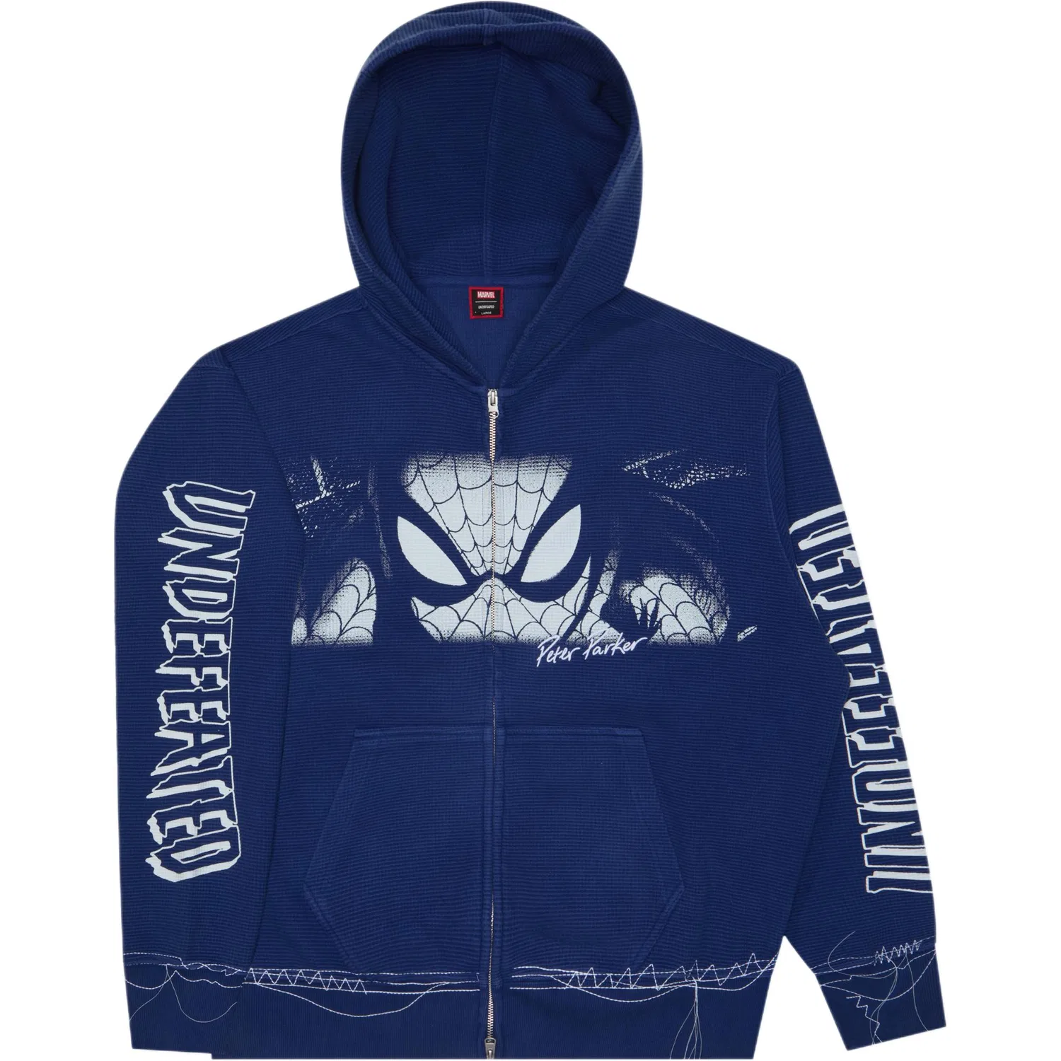 Детский свитшот с капюшоном Spider Man Collaboration Collection UNDEFEATED, Blue — фото 3