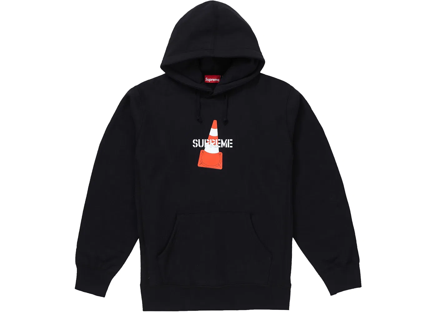 Мужской худи с принтом Cone Hooded Sweatshirt Supreme, Black