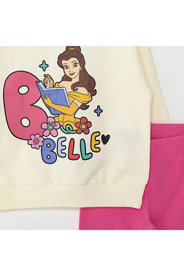 Детские леггинсы для девочек с принтом Disney Princess Girl, Цвет Ecru — фото 3