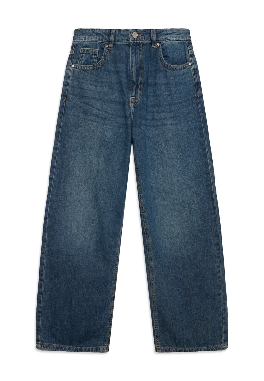 Джинсы LMTD Wide leg Jeans 'NLFBETT' темно-синего цвета