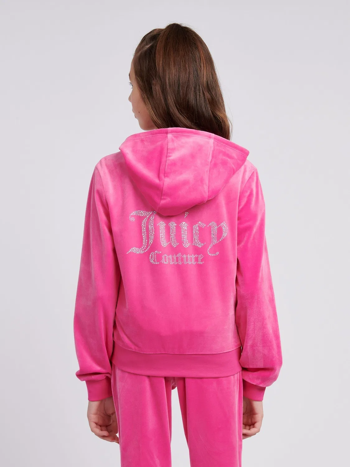 Толстовка с капюшоном, стразы Juicy Couture, светло-фиолетовый