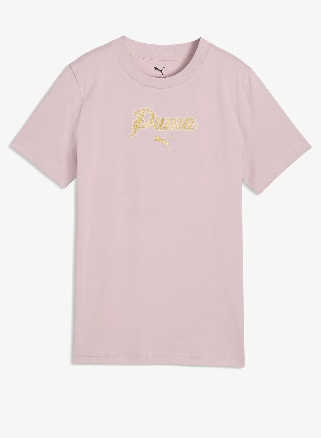 Футболка с блестящим принтом Youth Essential Script Puma, розовый