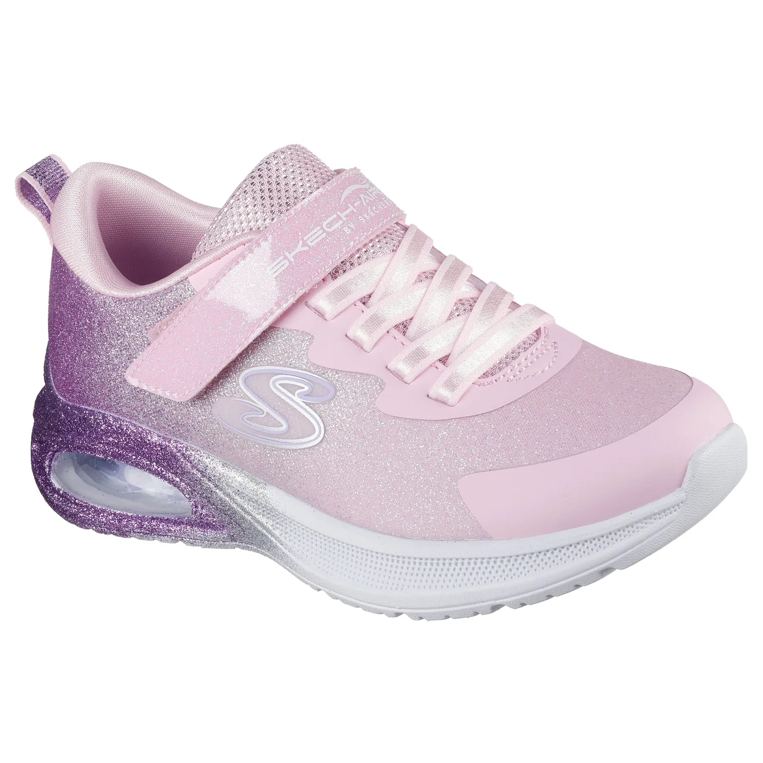 Детские кроссовки с блестками Skechers MICROSPEC MAX ADVANCE, Pink-Lavender
