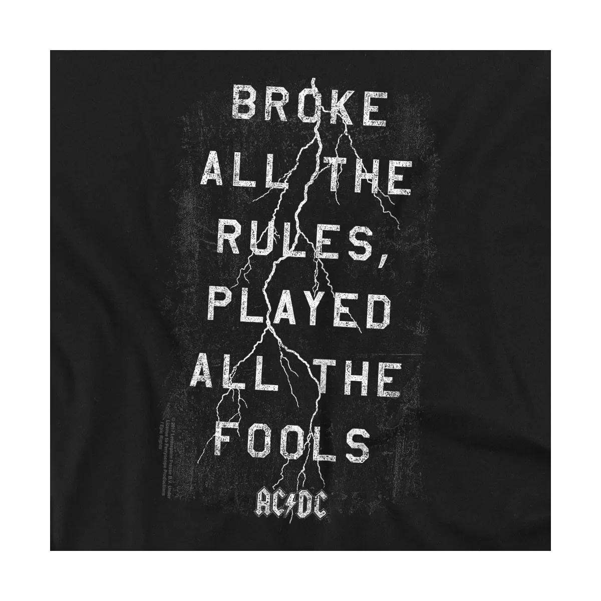 Детская футболка с принтом ACDC Struck T-Shirt AC/DC, Black — фото 2