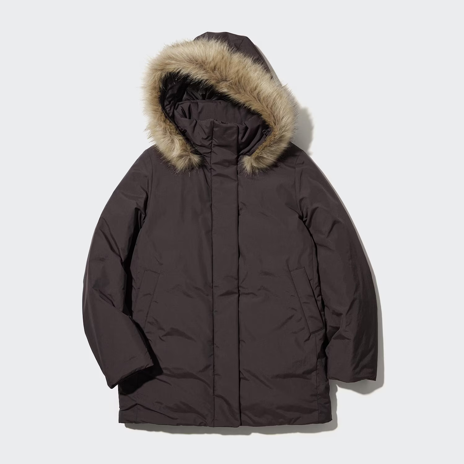 

Гибридное пуховое пальто Uniqlo, 39 темно-коричневый