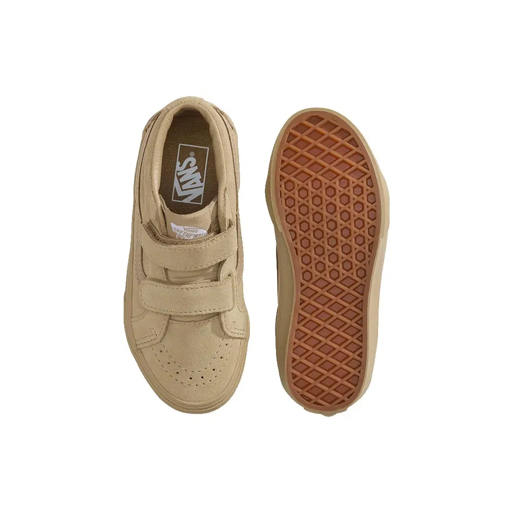 Детские кроссовки для девочек с высоким берцем SK8-Mid Reissue V Vans, Beige — фото 4