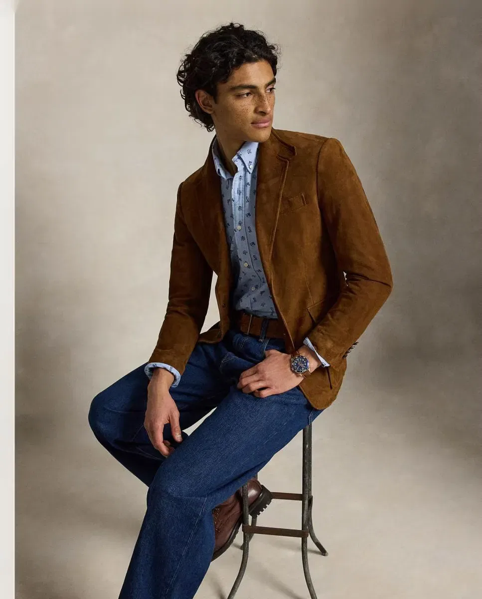 Мужская оксфордская рубашка хлопковая Polo Ralph Lauren, Azul Claro — фото 4