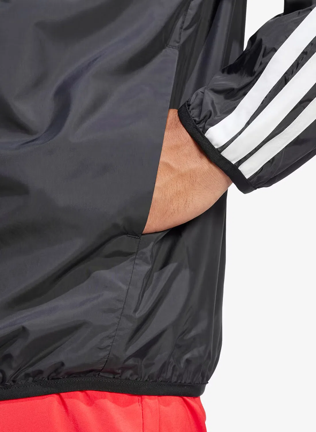 Ветровка с сетчатой подкладкой 3-Stripes essential Adidas, черный — фото 4
