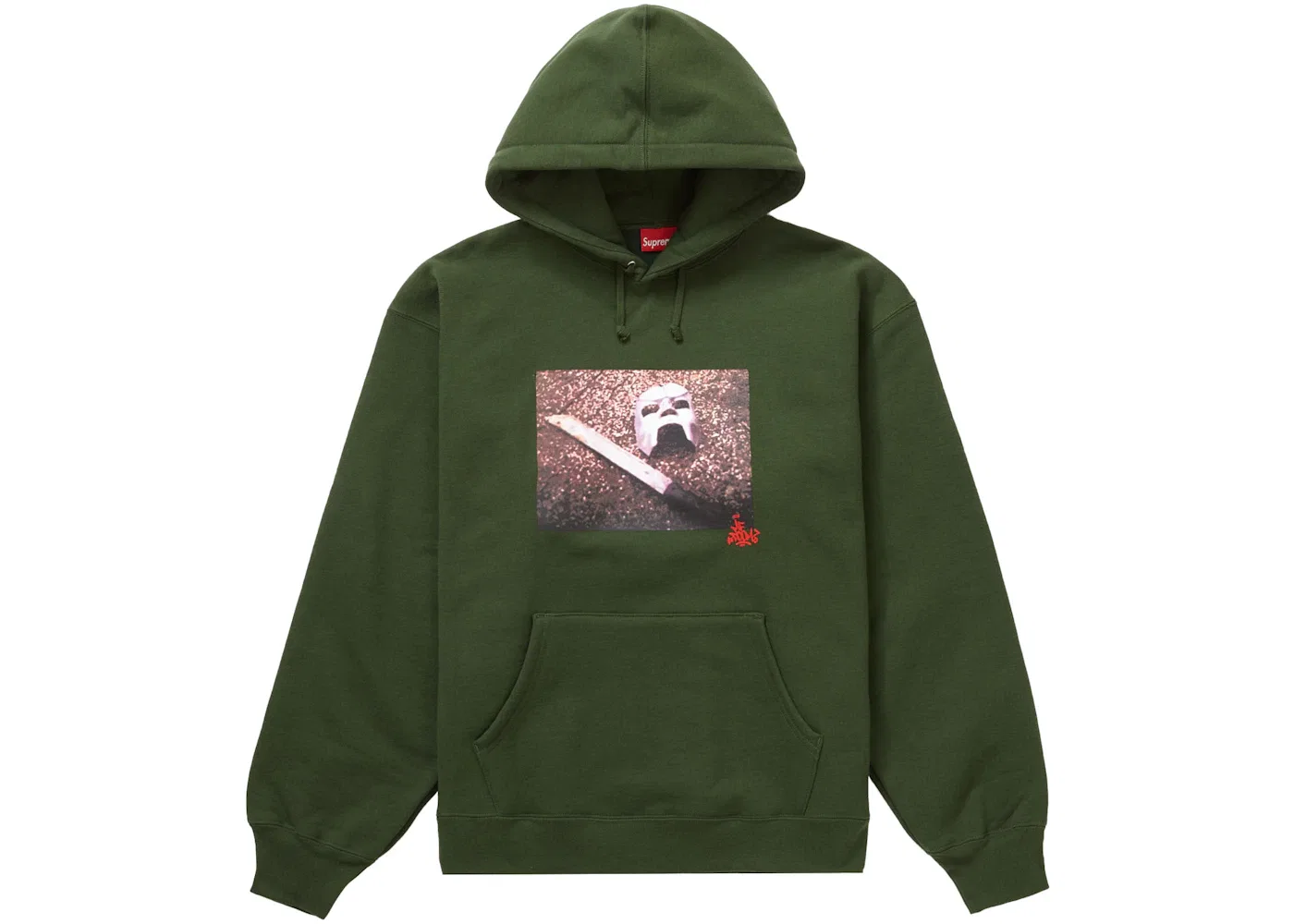 Мужской худи с принтом Supreme MF DOOM, Dark Olive