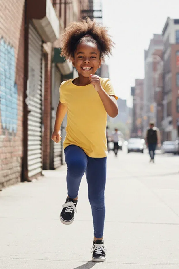 Детские леггинсы для девочек хлопковые Basics Twoo Kids, Navy Blue — фото 4