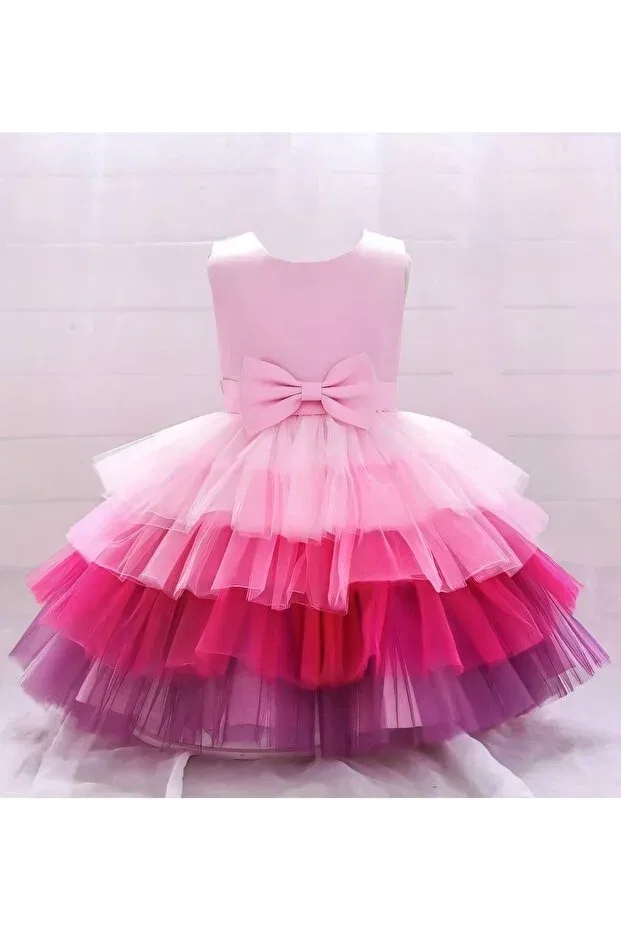 Детское платье для девочек с бантом Asel Kids, Pink