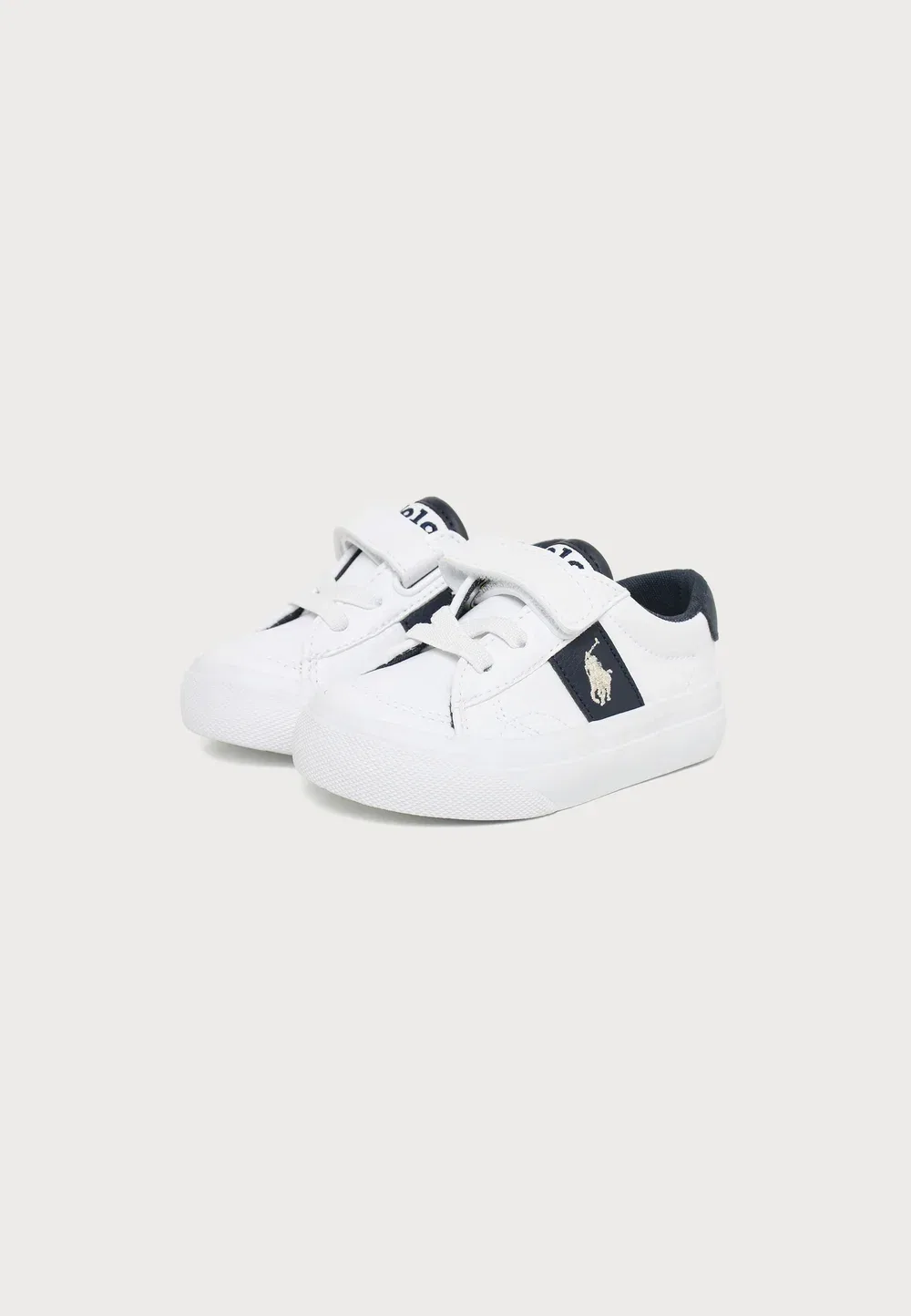 Райли, детская обувь для малышей Polo Ralph Lauren, White Tumbled/Navy W/ Cream Pp — фото 2