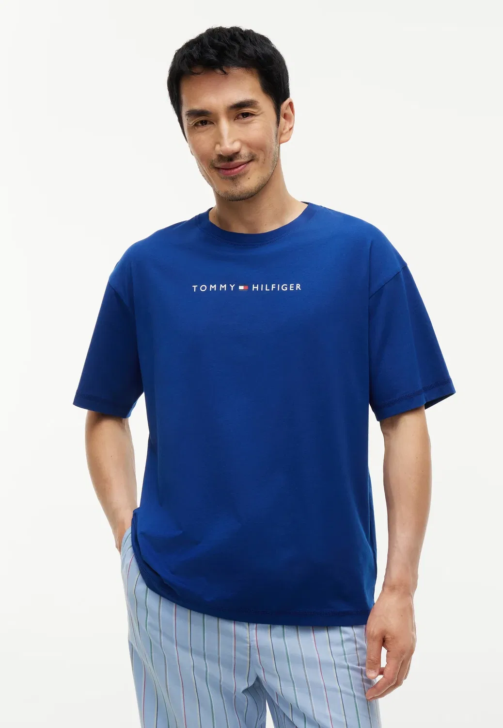 Оригинальный логотип на футболке - пижамная футболка Tommy Hilfiger, Opulent Blue