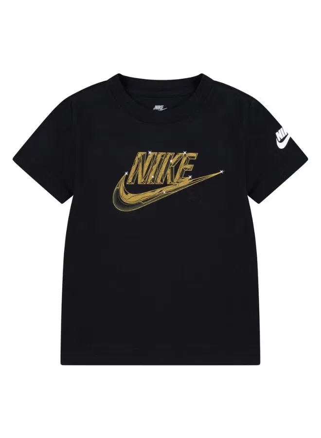 Футболка с коротким рукавом с металлическим принтом Futura Nike, черный