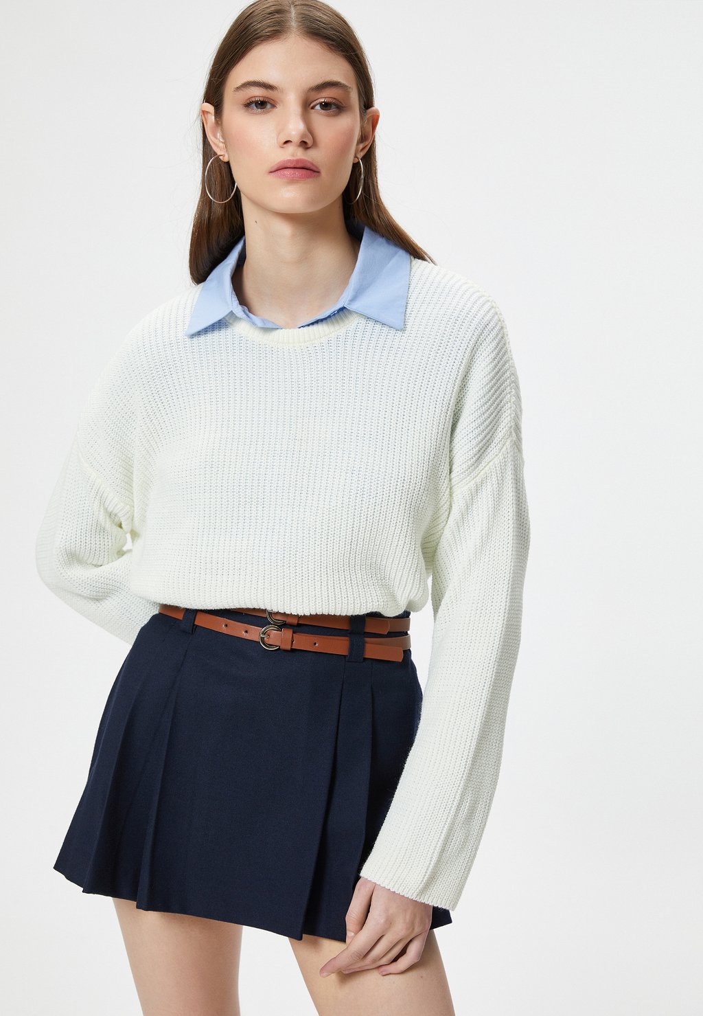 

Джемпер BASIC LONG SLEEVE CREW NECK Koton, бежевый
