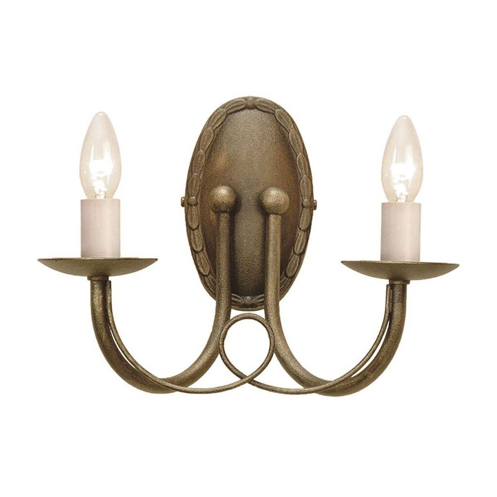 

Настенный светильник Münster, черный/золотой, 2 лампочки Elstead Lighting