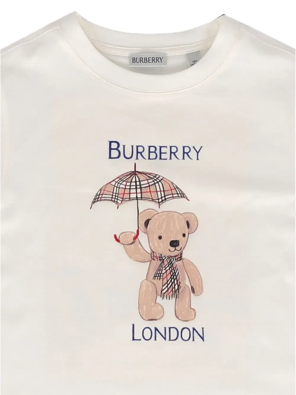 Футболка с принтом "Томас Медвежонок Лондон" Burberry Kids, бежевый — фото 3