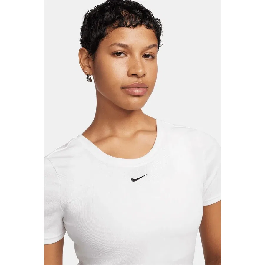 Женская футболка с длинным рукавом Nike Sportswear Chill Knit Tight Fit, Белый — фото 3