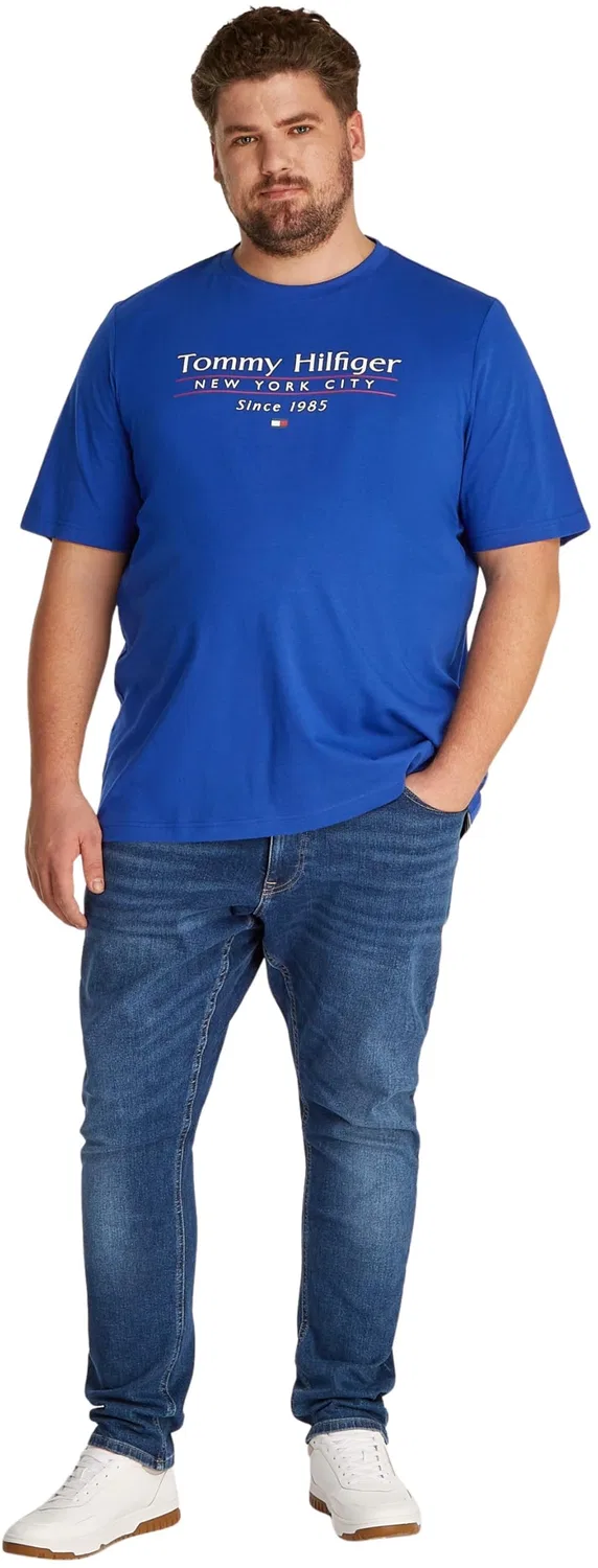 Мужская футболка с коротким рукавом Center Stack Tee Tommy Hilfiger, Blue (Wedge Blue) — фото 4