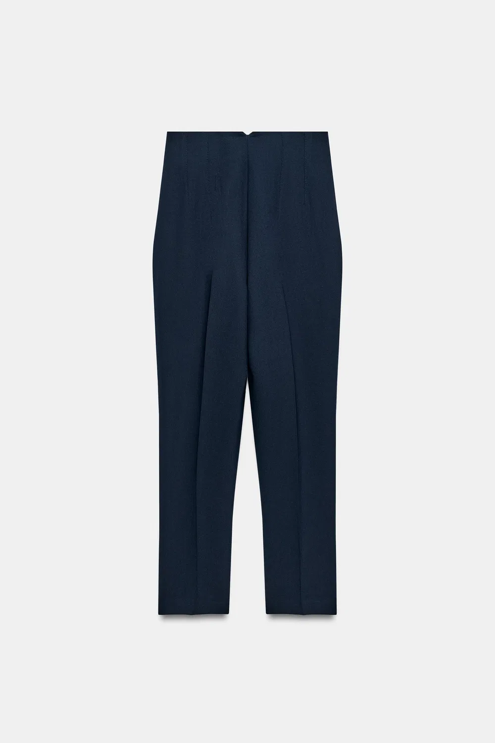 Брюки с высокой талией ZARA, Navy Blue — фото 2