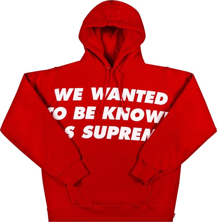 

Толстовка Supreme Known As Hooded Sweatshirt 'Red', красный