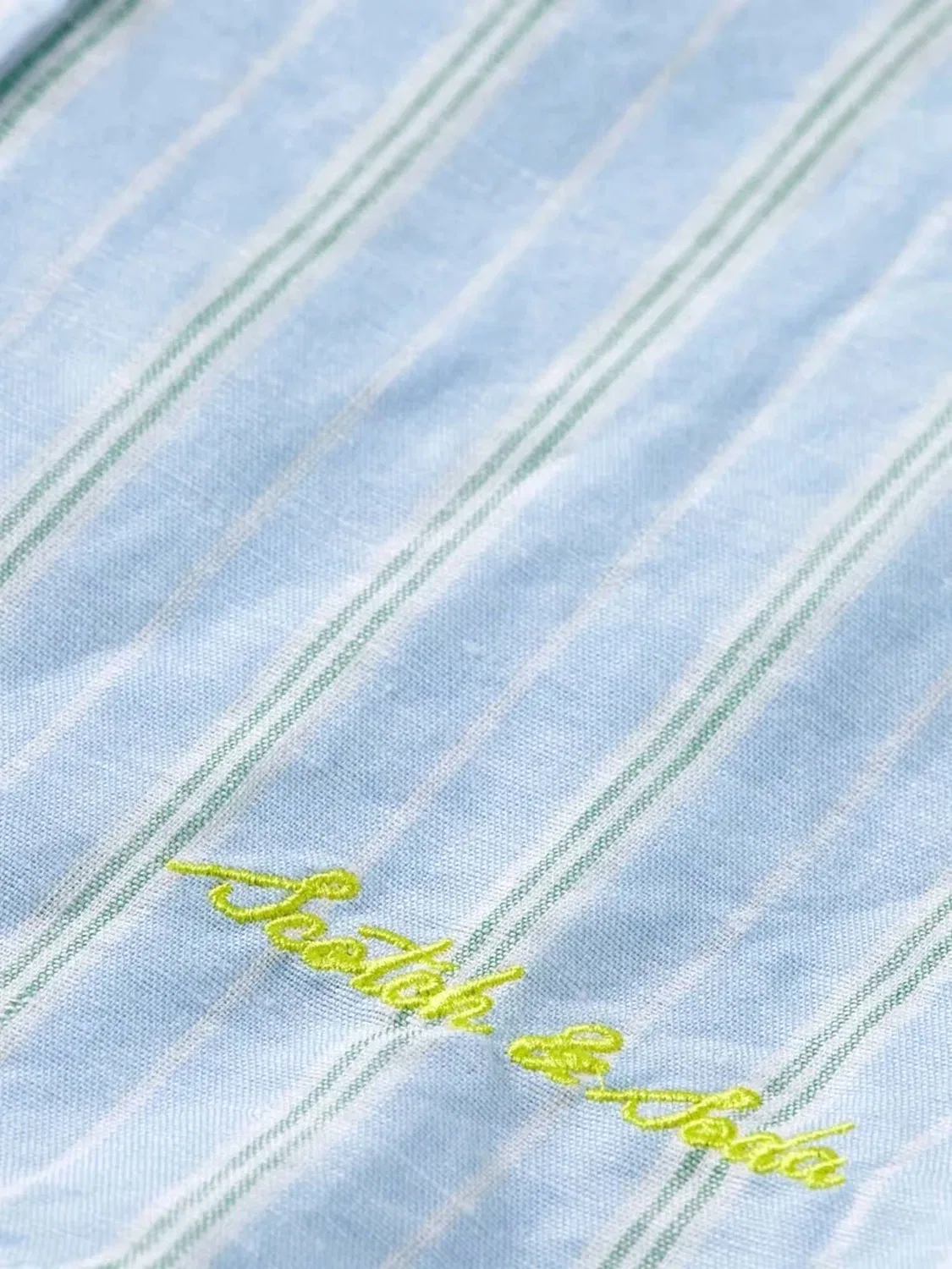 Детская рубашка для мальчиков с принтом в полоску Yarn-Dyed SCOTCH & SODA, синий — фото 4