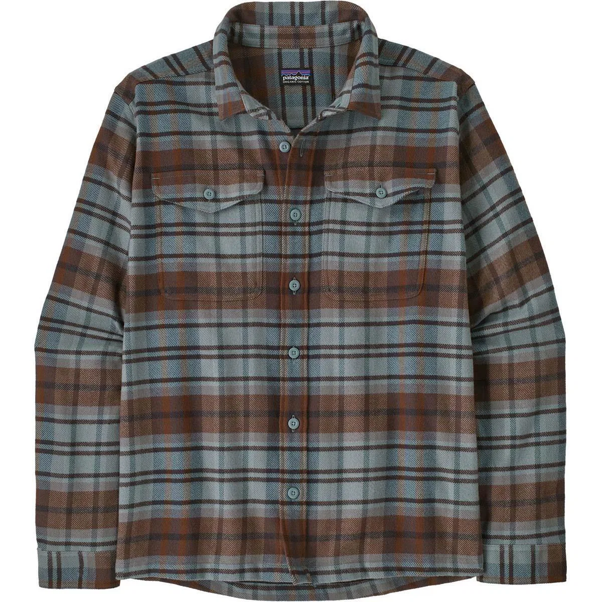Фланелевая рубашка из органического хлопка Fjord Flannel Patagonia, Rising Storm/Blue Sage — фото 4