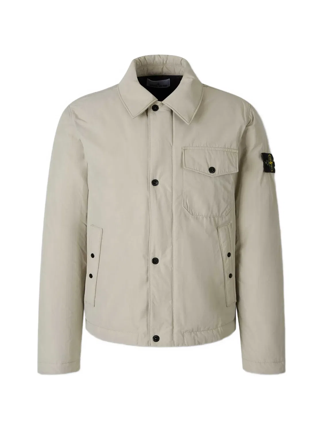 Пуховик-коуч из ткани Micro Reps Stone Island, нейтральные