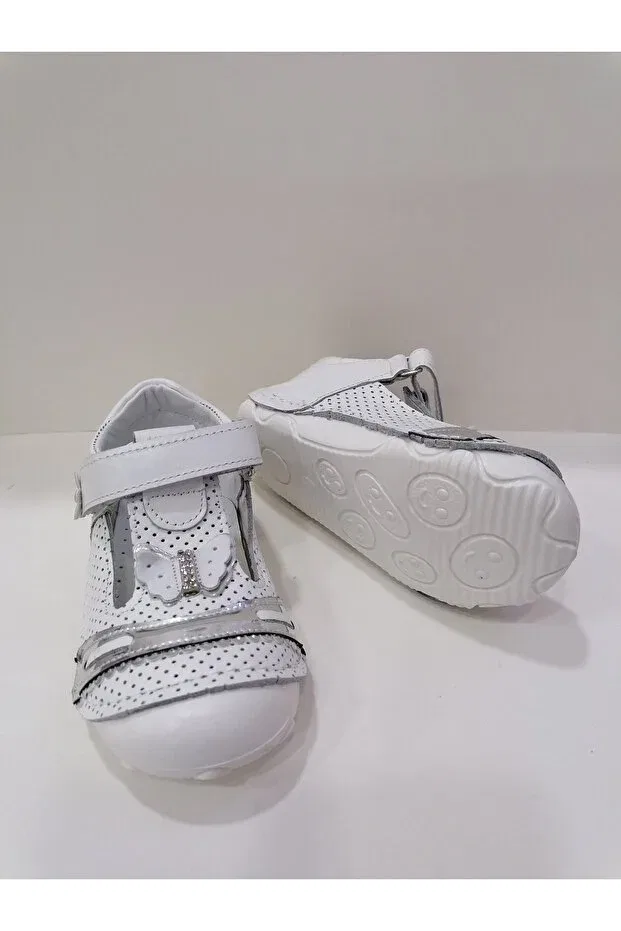 Детские туфли для девочек ортопедические Özgür Kids, White Silver — фото 3