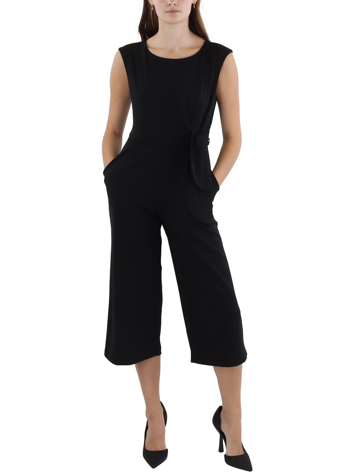 

Женский комбинезон Petites Wide Leg Office Tahari ASL, черный
