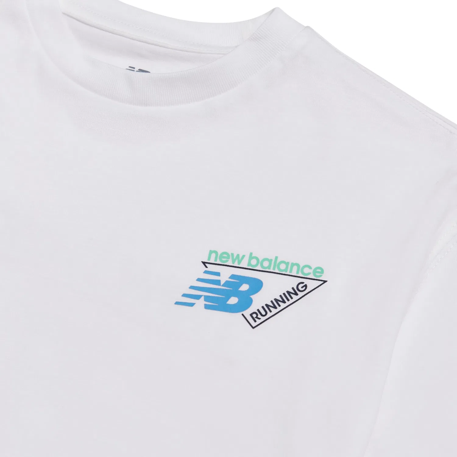Детская футболка с принтом Tri-Logo New Balance, Bright White — фото 3