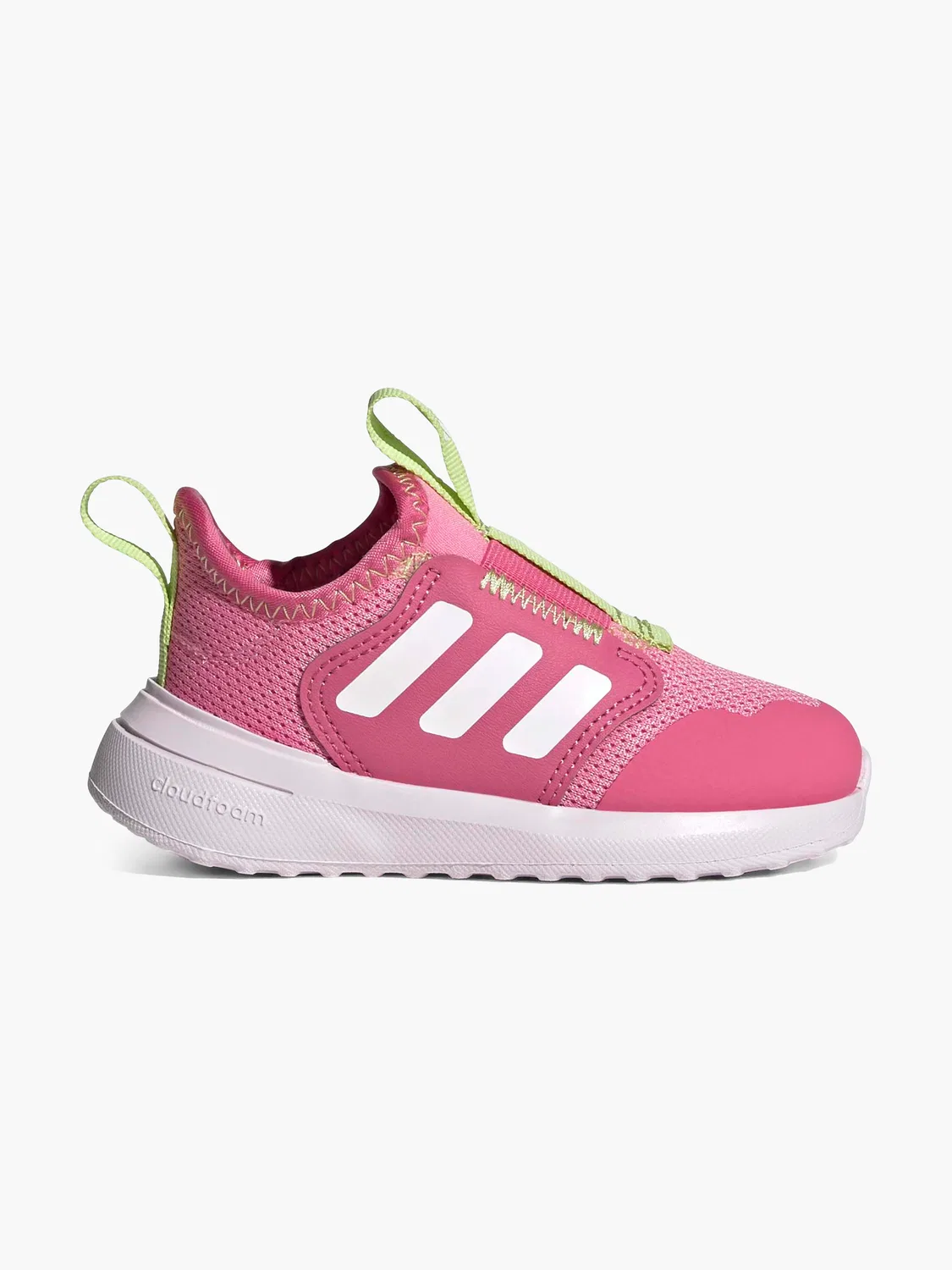 Детские кроссовки-слипоны с эластичной вставкой Adidas, розовый