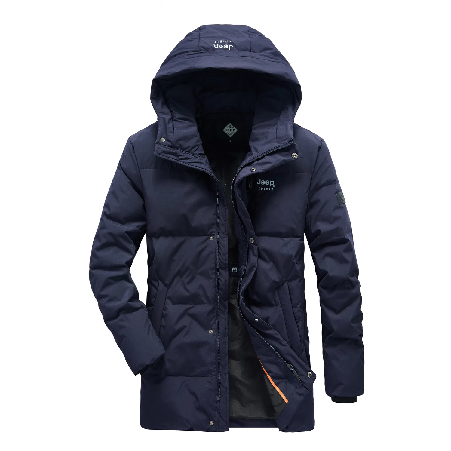 Детский пуховик с капюшоном утепленный JEEP SPIRIT, Dark Blue