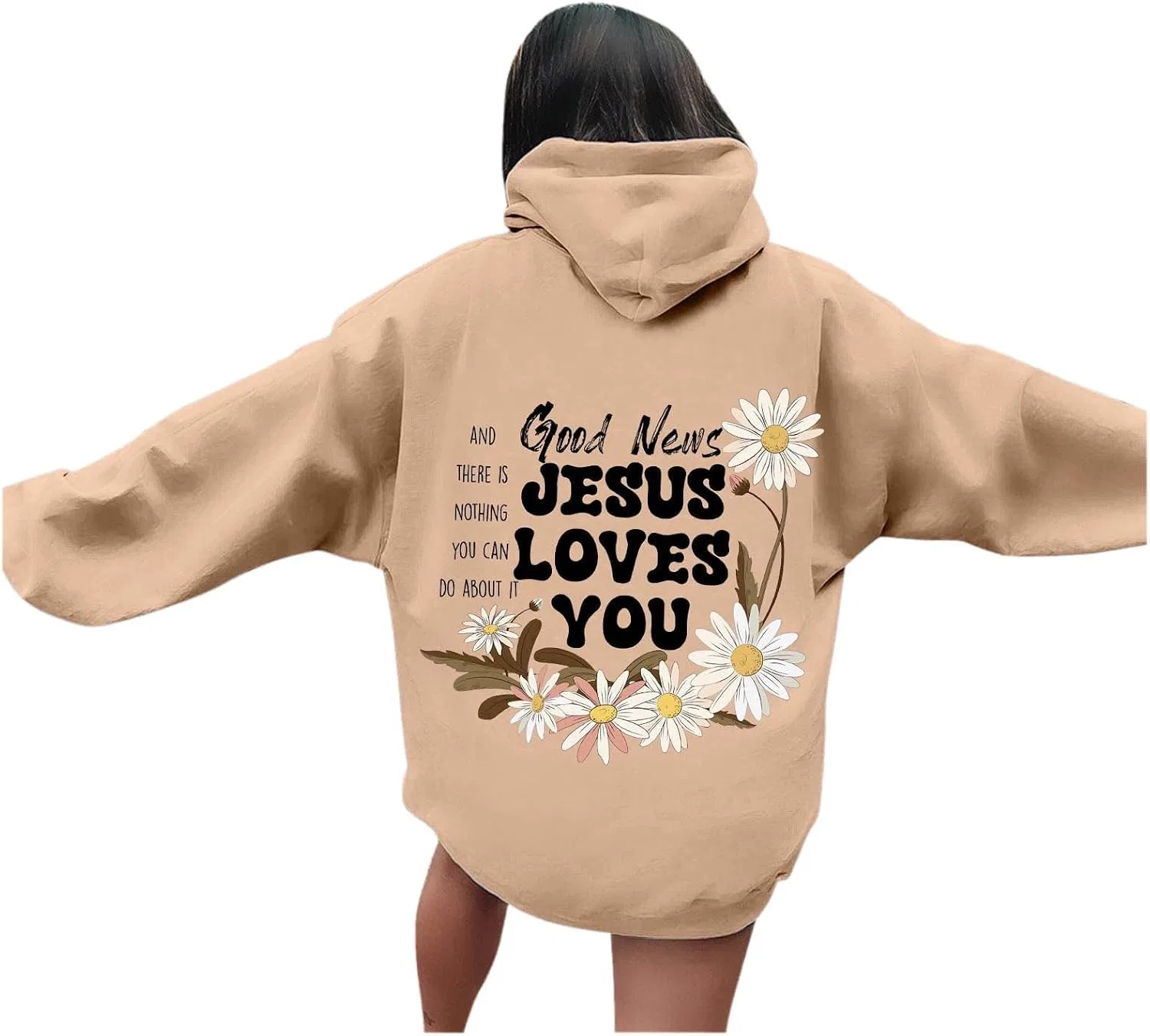Женское худи с принтом, Graphic Hoodies, хаки