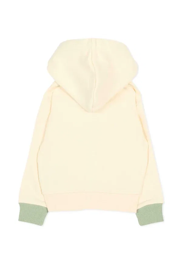 Худи на молнии с принтом Zip-up sweatshirt Tru Trussardi Junior, бежевый — фото 2