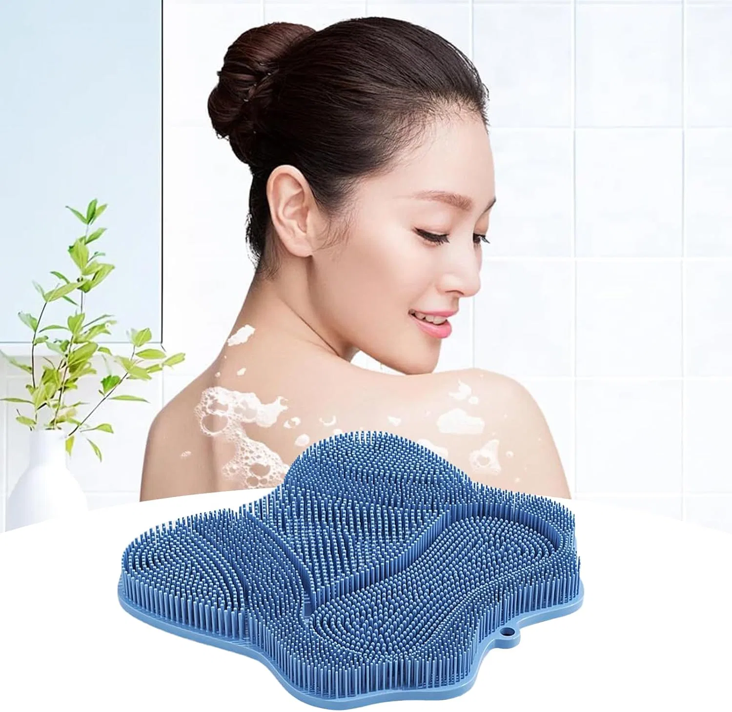 Щетка для ног Silicone Foot Scrubber, силиконовая, синяя Generisch — фото 2