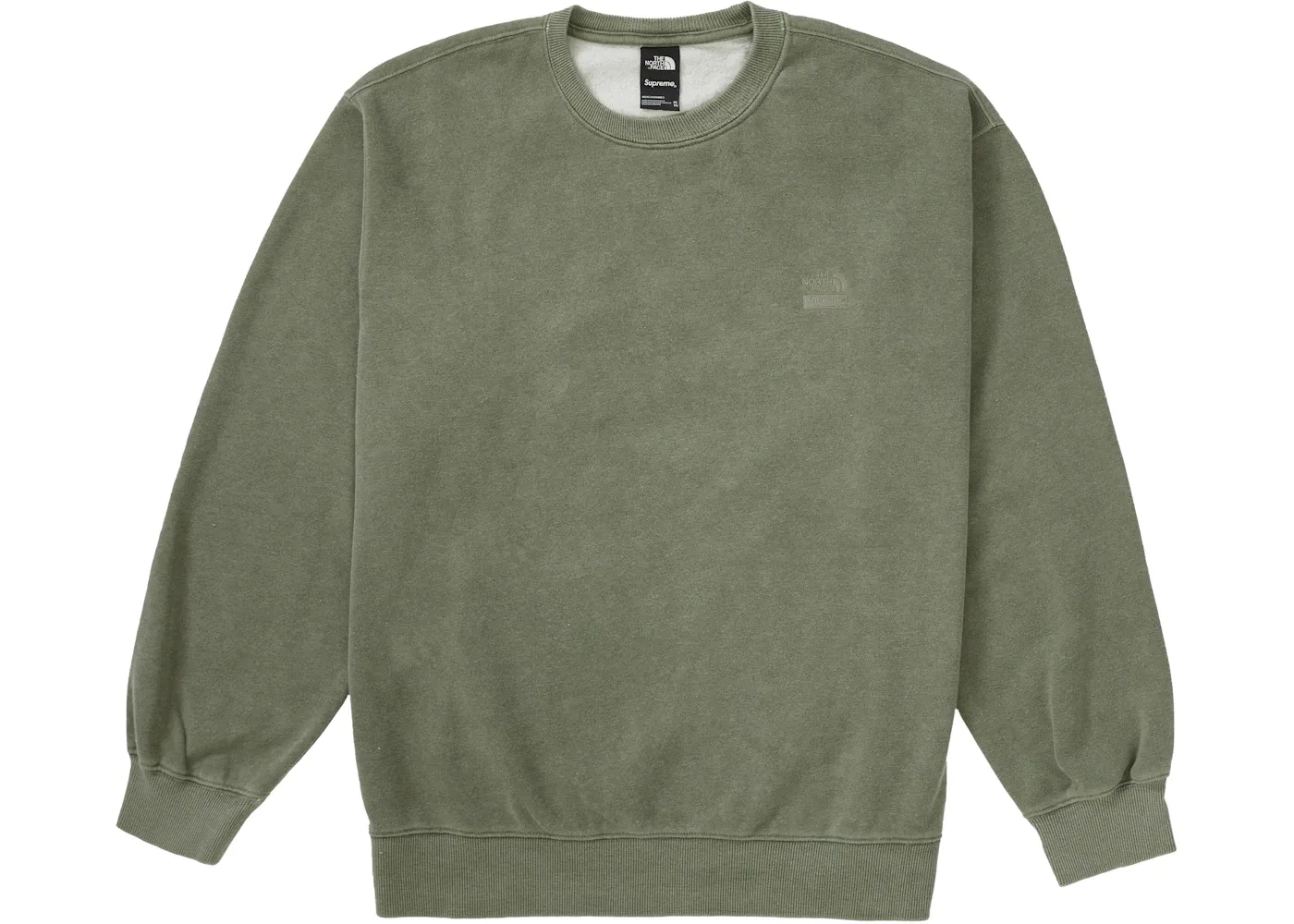 Мужской свитшот с пигментным принтом Supreme The North Face, Olive