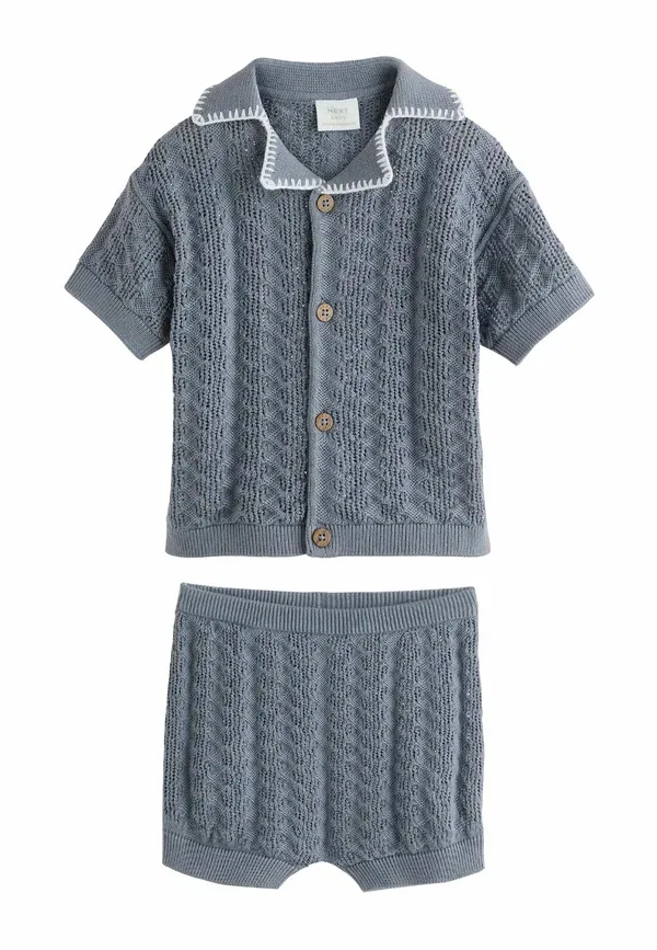 Комплект из кардигана и топа, cotton, Set, Next, синий