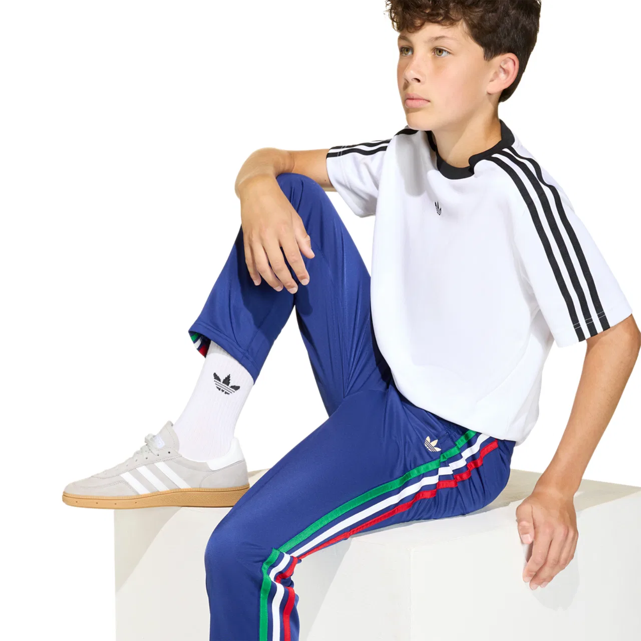 Спортивные брюки для мальчиков Firebird Adidas, цвет Victory Blue/Light Football Gold — фото 3