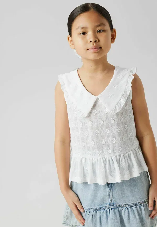 Топ без рукавов джерси Sleeveless short Name It, bright white, белый